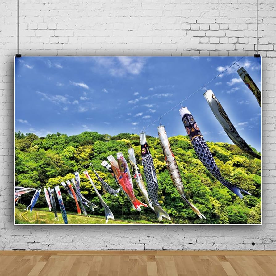 Amazon | Qinunipoto 背景布 鯉のぼり 鯉凧 こどもの日 男の子