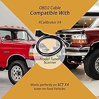 Vista 3 de for SCT X4 Cable, OBD2 Cable Compatible with Xcalibrator X4 Model Tuner Scanner, Works Perfectly on Ford Vehicles (Replace #7011U-08, Black)