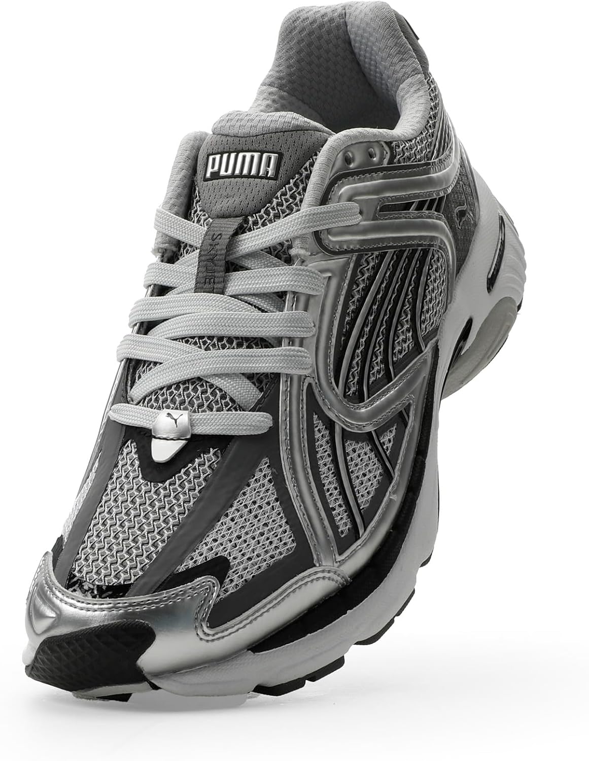 PUMA Mens Skyjet Prisco Lace Up Sneakers Shoes Casual - Grey, Silver