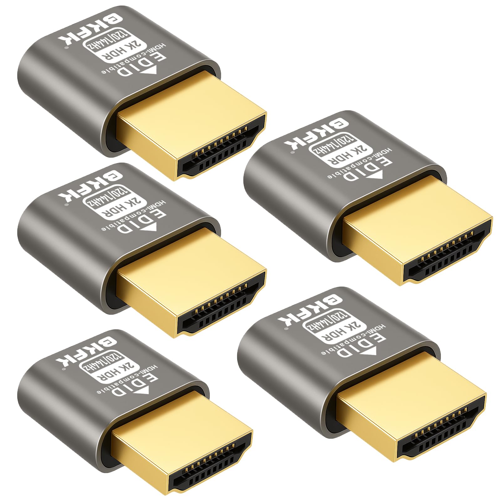 HDMI Dummy Plug 4K HDR, Headless Display Adapter,Virtual Monitor EDID Emulator,Supports up to 2K@120/144Hz,1080P@120/144/Hz (2560X1440@120/144HZ-HDR-5P)