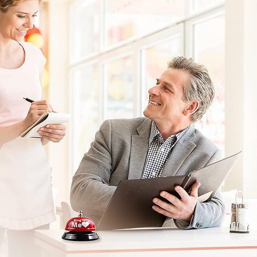 Miniatura 6 de Campana de llamada de 2 piezas Campana de mano Servicio de campana de barra de servicio de mostrador de servicio Campana de llamada Timbre de