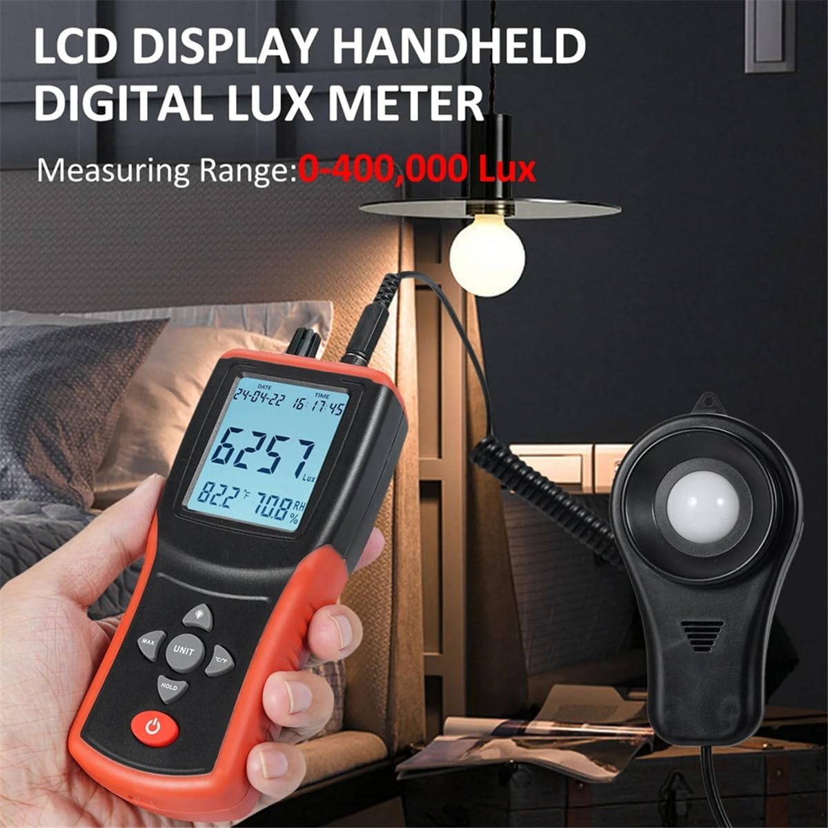 Light Meter, TL-603 Digital Professional 400000 Lux Meter Handheld Light FC Measure Luxmeter Illuminometer Photomete,Light Meter Photography