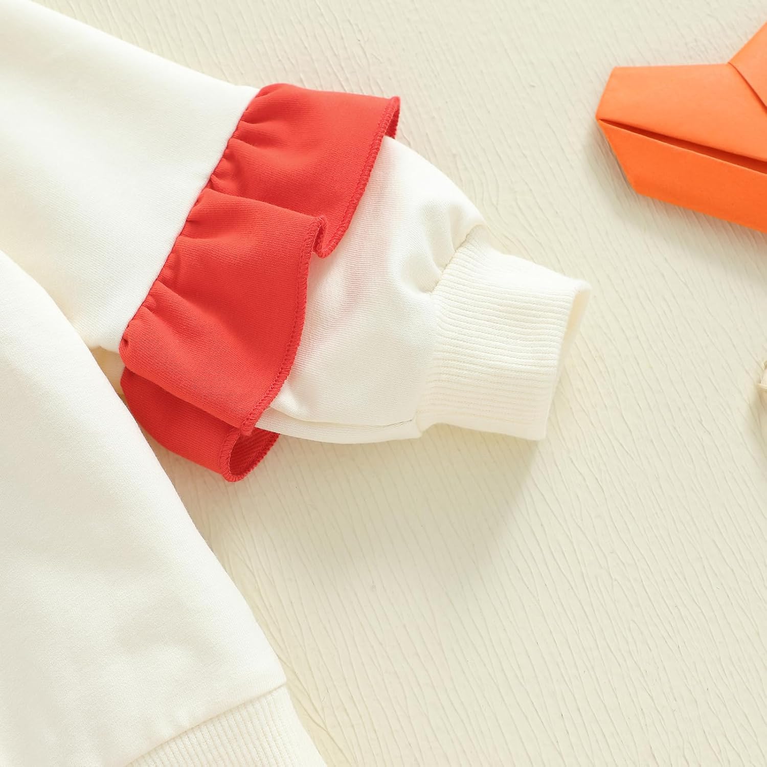 Toddler Girl Valentines Outfit Ruffled Long Sleeve Sweatshirt Elastic Pant Valentines Day Baby Girl Clothes Set - Image 5