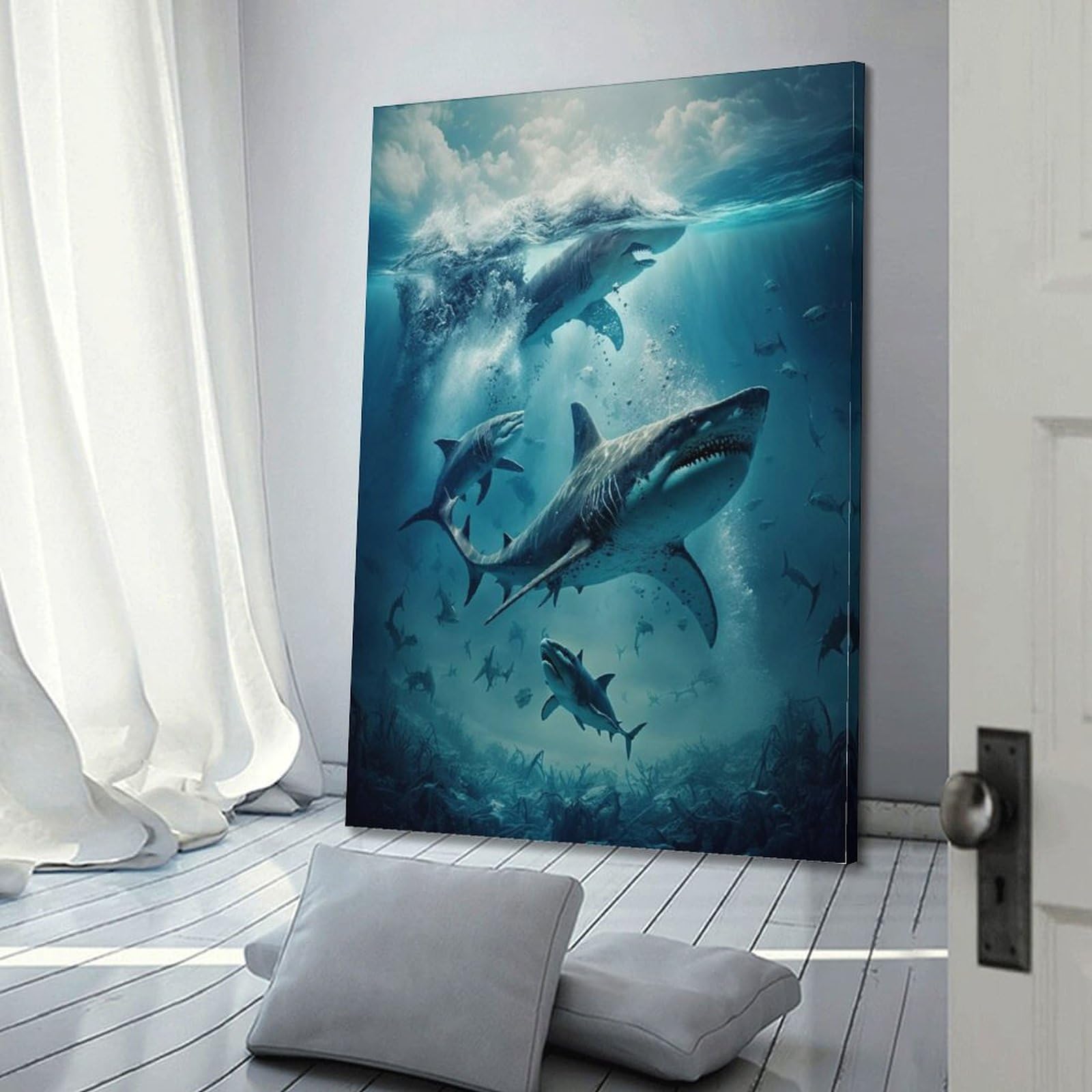 Tableau sur toile requin majestueux 30x45 Mer | Maisons du Monde