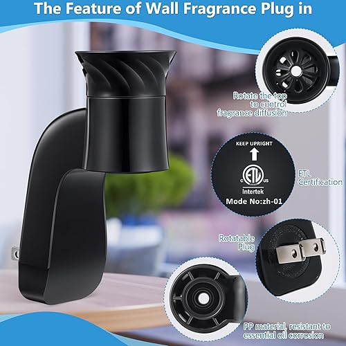 Miniatura 4 de 1 paquete de fragancia de pared compatible con fragancia WallFlower Bath and Body Works, certificado ETL, giratorio, control preciso de aroma,