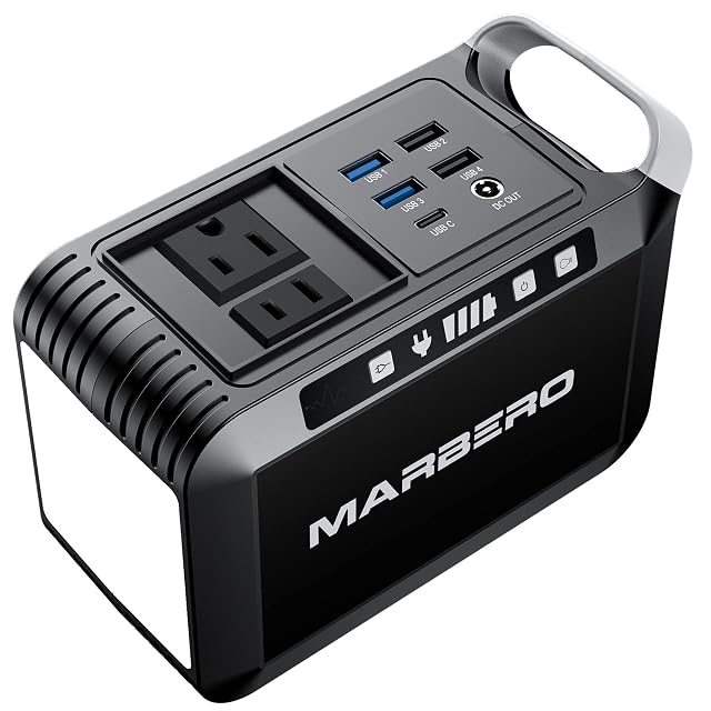 MARBERO Portable Power Bank with AC Outlet Peak 120W 110V Portable Laptop Battery Bank 24000mAh Charger Power Supply