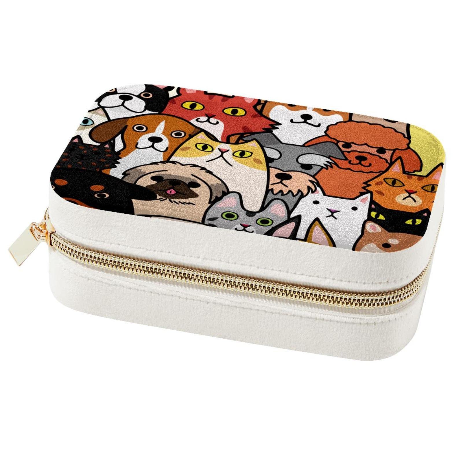 Boîte à bijoux portable chat pour voyage et déplacements de vos bagues