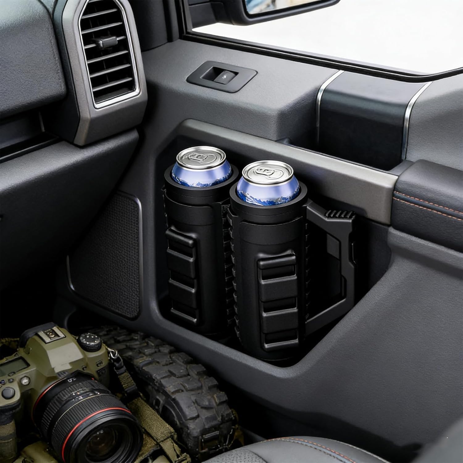 Tactical Assault Can Holder, Assault-Style Tactical Insulation Sleeve, Multi-Function Double Tactical Reload Can Holder, Portable Party Beverage Holder Insulation Sleeve (2pcs, 12 Oz Bottle)