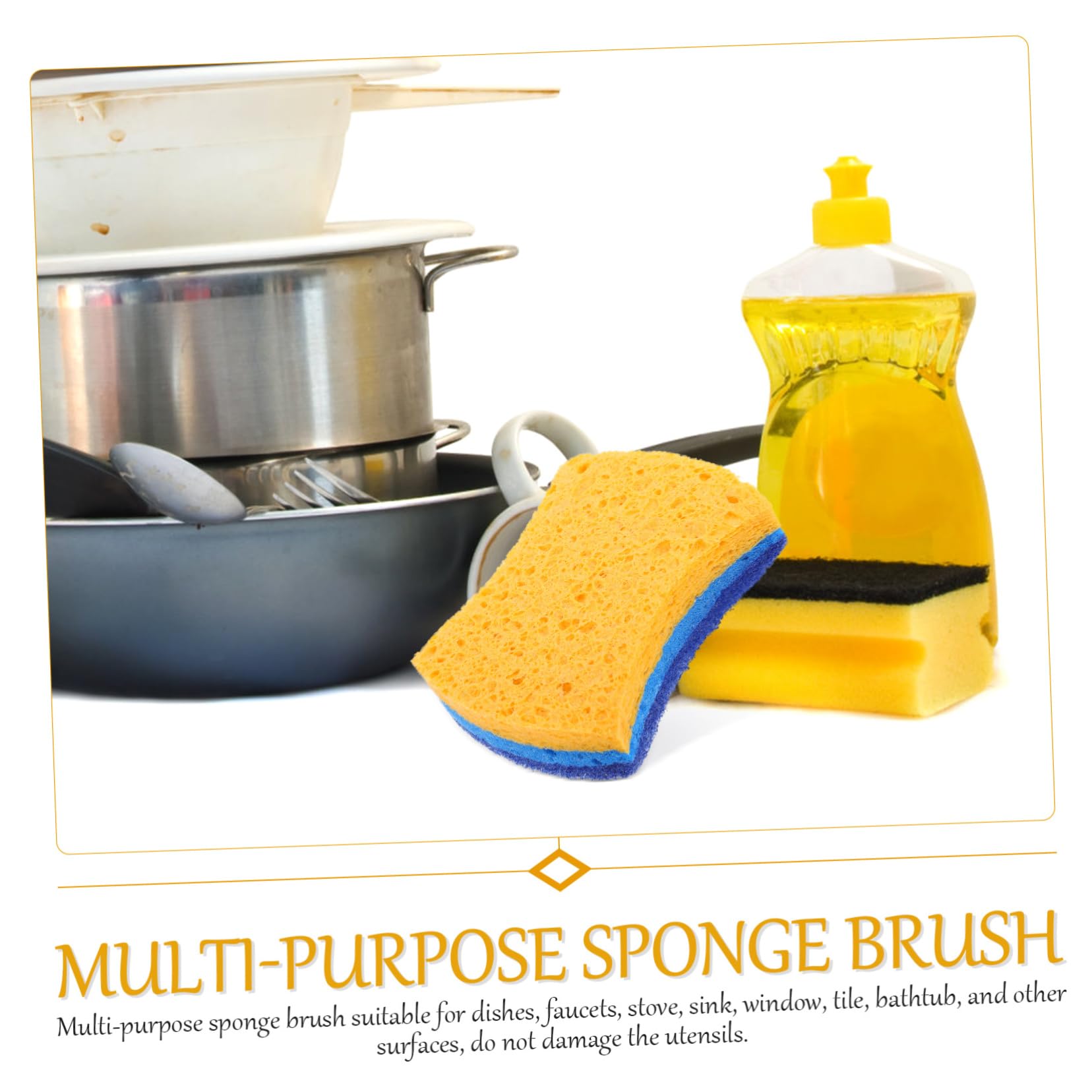 FRCOLOR 5 Juegos Esponja De Limpieza De Cocina Esponjas Wok Trapos De Limpieza Conveniente Esponja Exfoliante Esponja De Cocina Esponja Reutilizable Suministros De Cocina 6 Piezas * 5