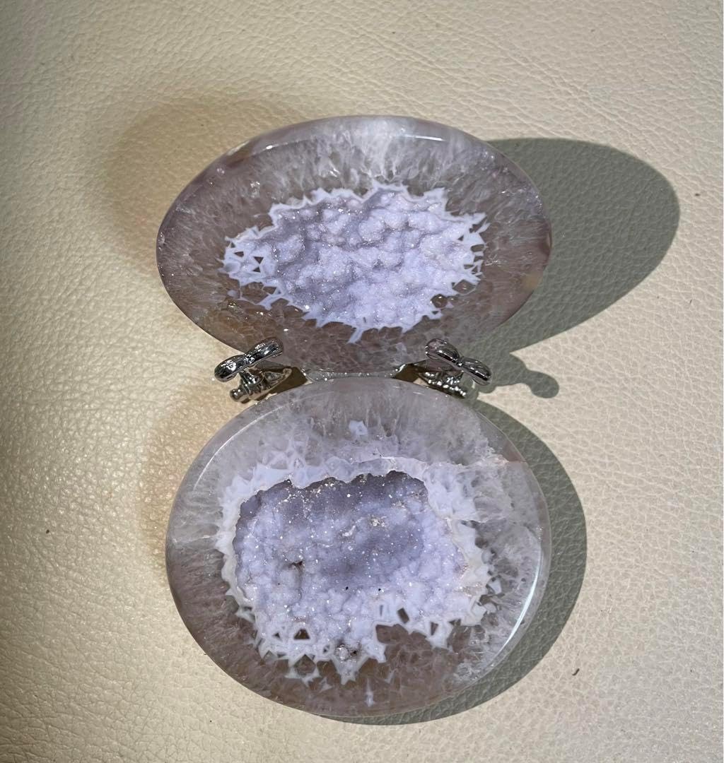 トレジャー瑪瑙 ドゥルージーアゲート 聚宝盆 雪模様 シュガー 恋愛運