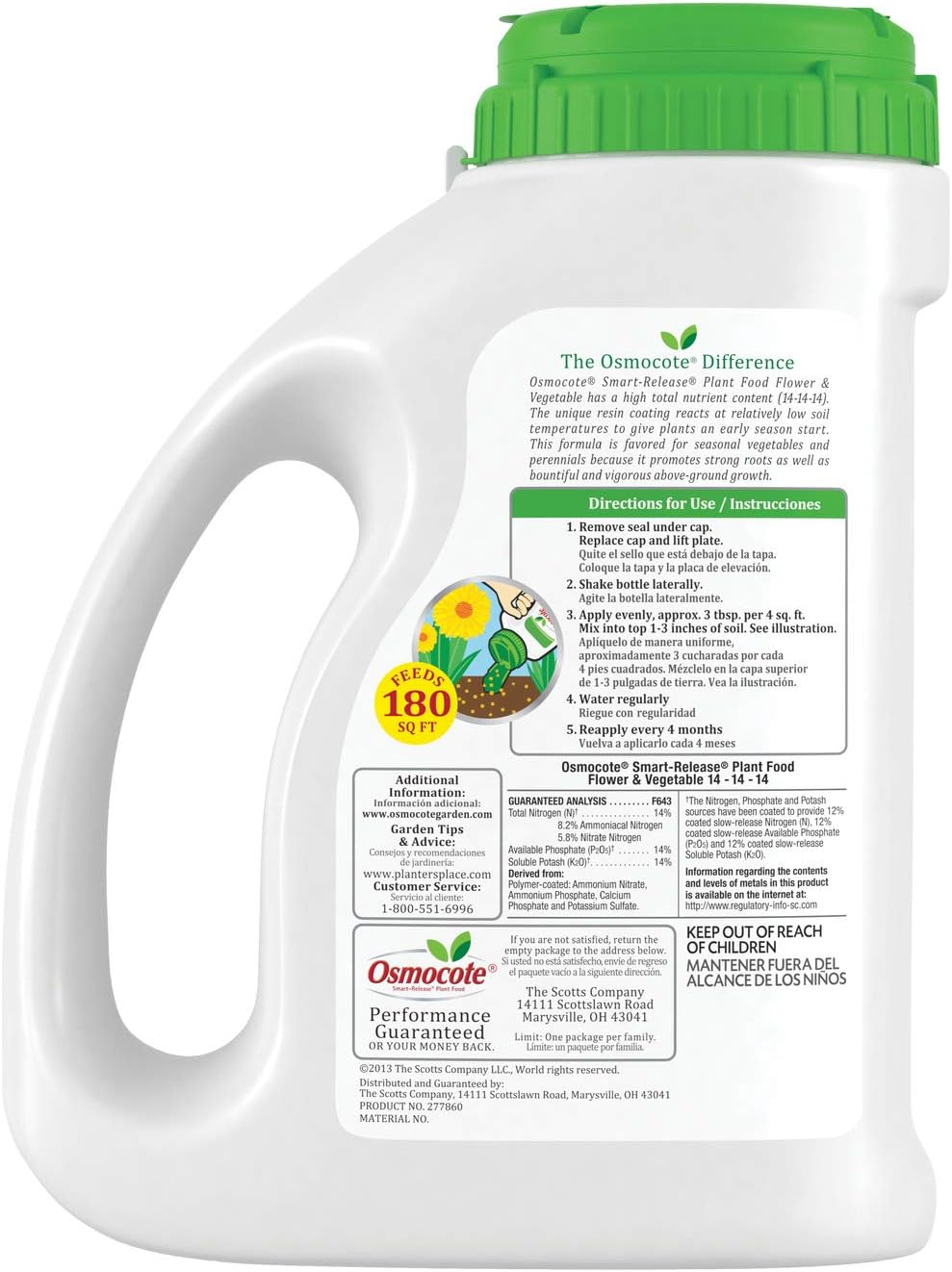 Osmocote Smart-Release Plant Food Flower & Vegetable, Plant Fertilizer, 4.5 lbs. (6-Pack)