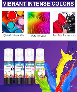 Sublimation Printers Ink Autofill Syringe-Free for EcoTank ET-2800 ET-2803 ET-2400 ET-4800 ET-2850 ET-15000 / DIY Mugs Phone Cases T-Shirts/Anti-UV / 4 Pack
