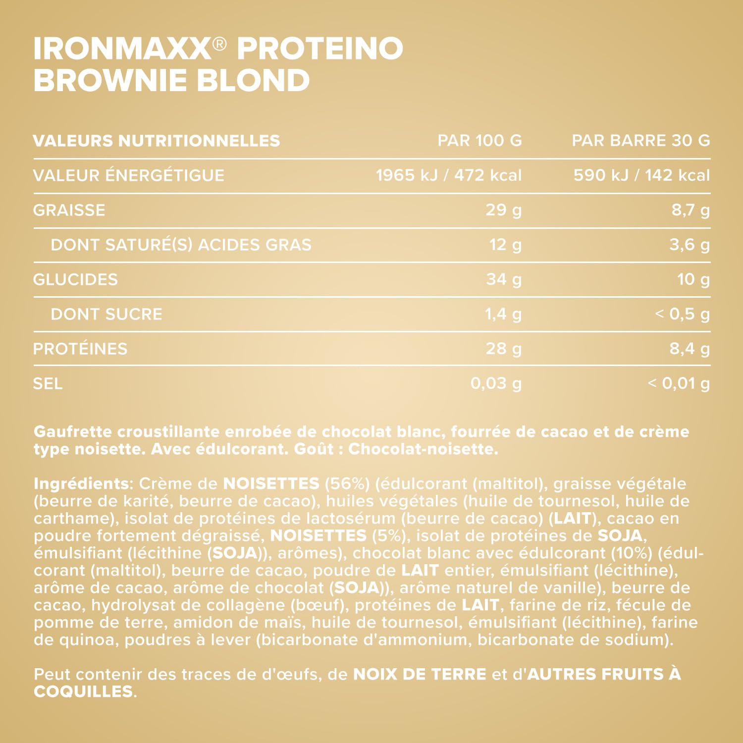 IronMaxx Barre protéinée Proteino Chocolat blanc noix de coco 12 x 30 g – barres protéinées façon gaufrette, barre proteine faible en sucre, snack protéiné sans gluten pour fitness