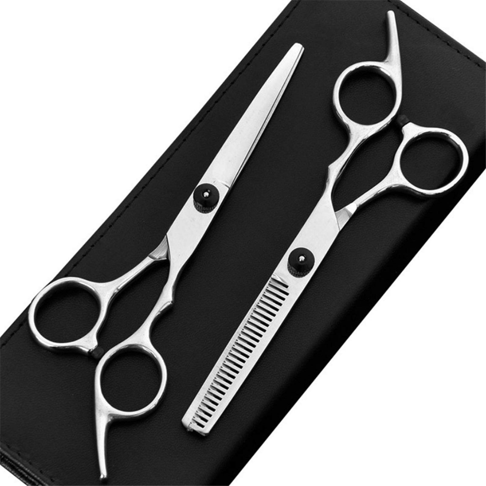 Ciseaux pour gaucher de salon de coiffure évitant la fatigue des doigts