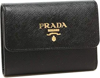 [Prada] [プラダ] 財布 レディース 3つ折り ミニ財布 レザー ブラック 1MH025 QWA F0002 [並行輸入品]