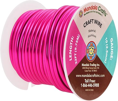 Miniatura 116 de Mandala Crafts - Alambre de aluminio anodizado de calibre 22 para hacer joyas - 121.92 m de alambre flexible de color en tonos pastel - Flexible