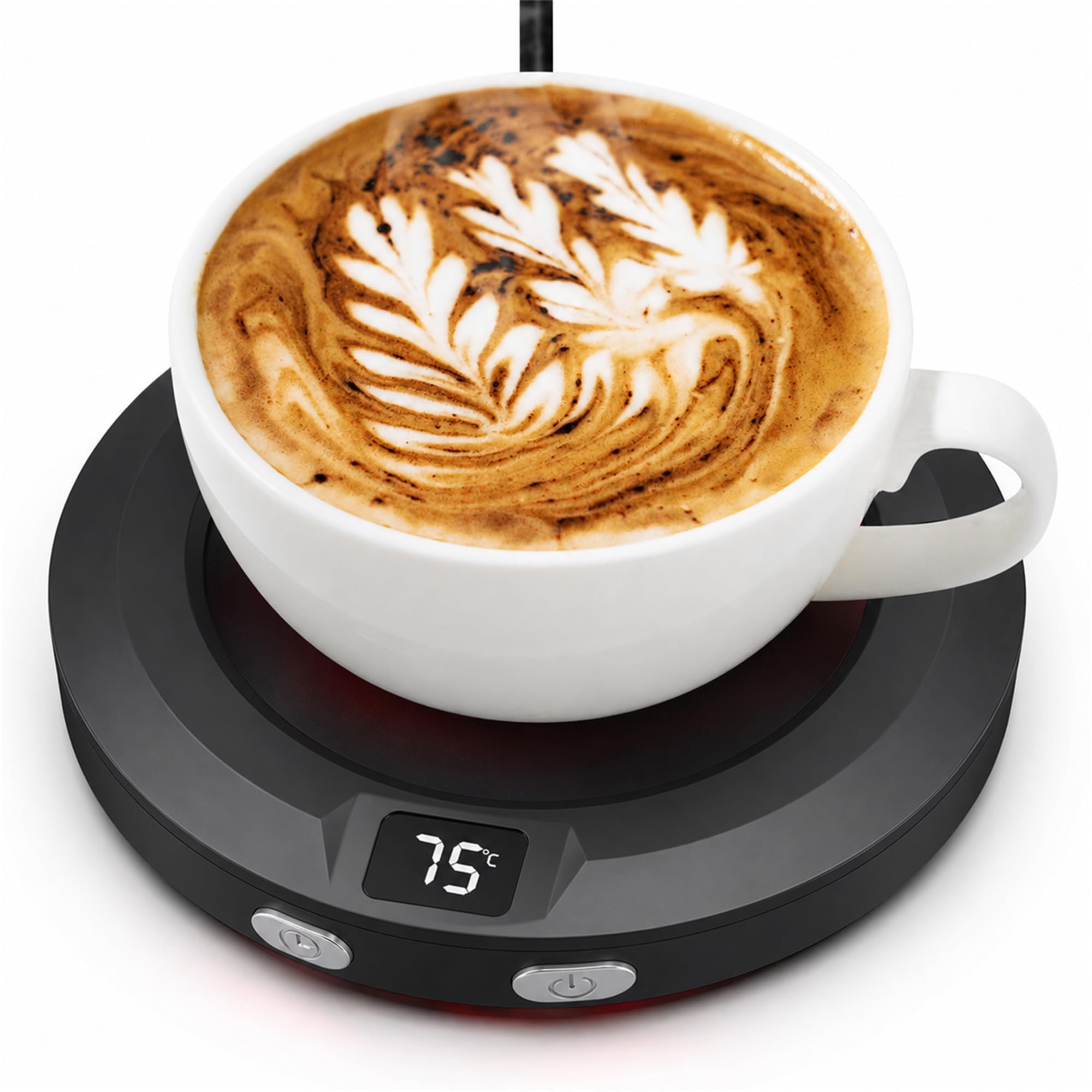 Mini Kaffeewärmer, aufgerüstet Tassenwärmer, Elektrischer Kaffeewärmer 3 Temperatureinstellungen Schreibtisch Tassenwärmer mit 2-12h Abschaltautomatik für Kaffee Tee Kakao Milch
