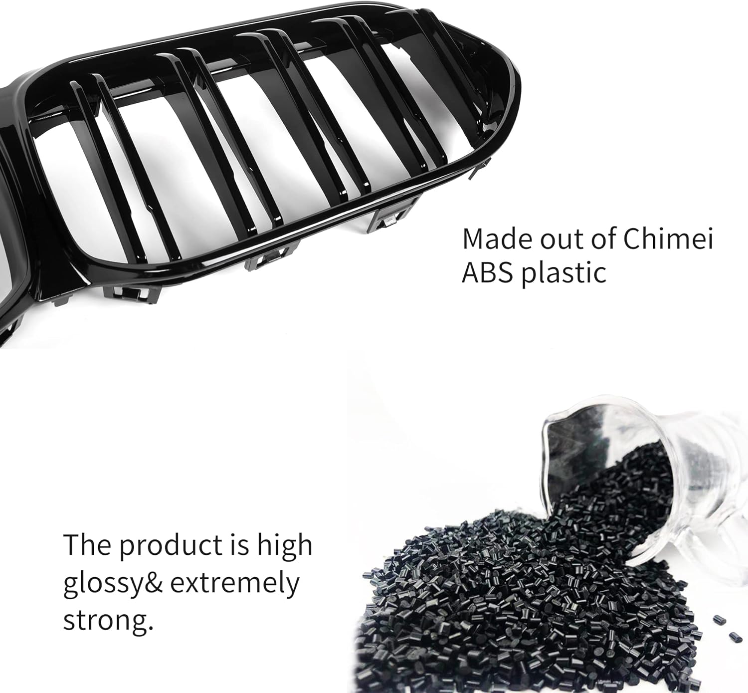 Front Grill/Grilles Kidney Grill Replacement for BMW 2 Series F44 2021-IN 4 Door Coupe (Gloss Black)