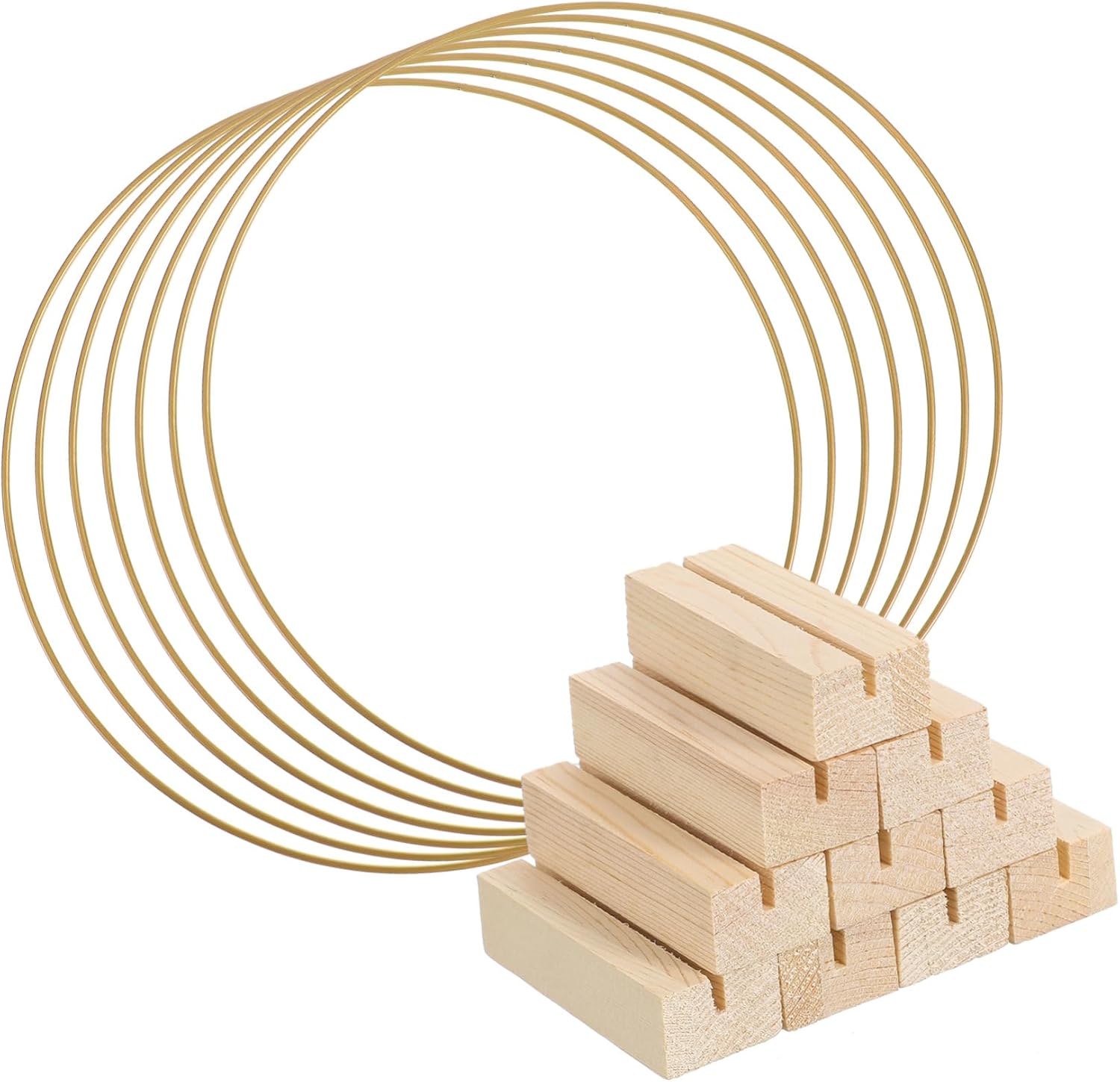 jojofuny 10pcs Floral Hoops Hoops Metal Wreath Frame Stand for Kitchen Table Decor