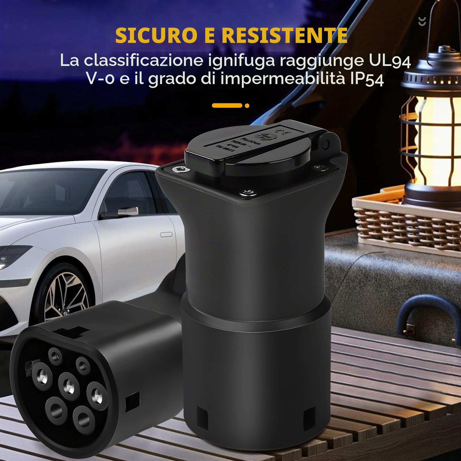 Adattatore V2L per scarico e veicolo V2L, 3,5 KW, 16 A, 220 V, tipo 2 a Schuko, IP54, compatibile con MG4, MG5, MG