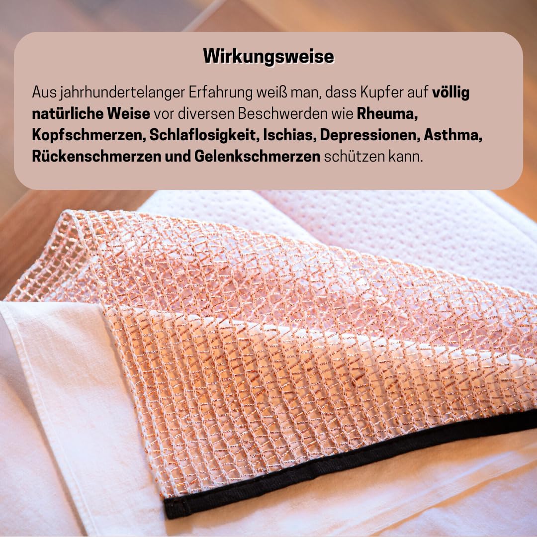 MEDOSAN Kupfermatte Betteinlage | mit über 2000m reinstem Kupferdraht | praktisch und flexibel nutzbar