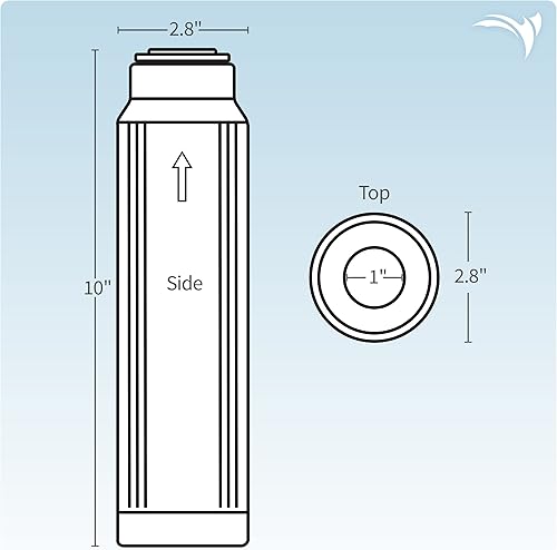 Miniatura 3 de AQUATICLIFE - Filtro de resina de desionización que cambia de color de cama mixta de 10 pulgadas, cartucho de repuesto de filtro de agua RODI de