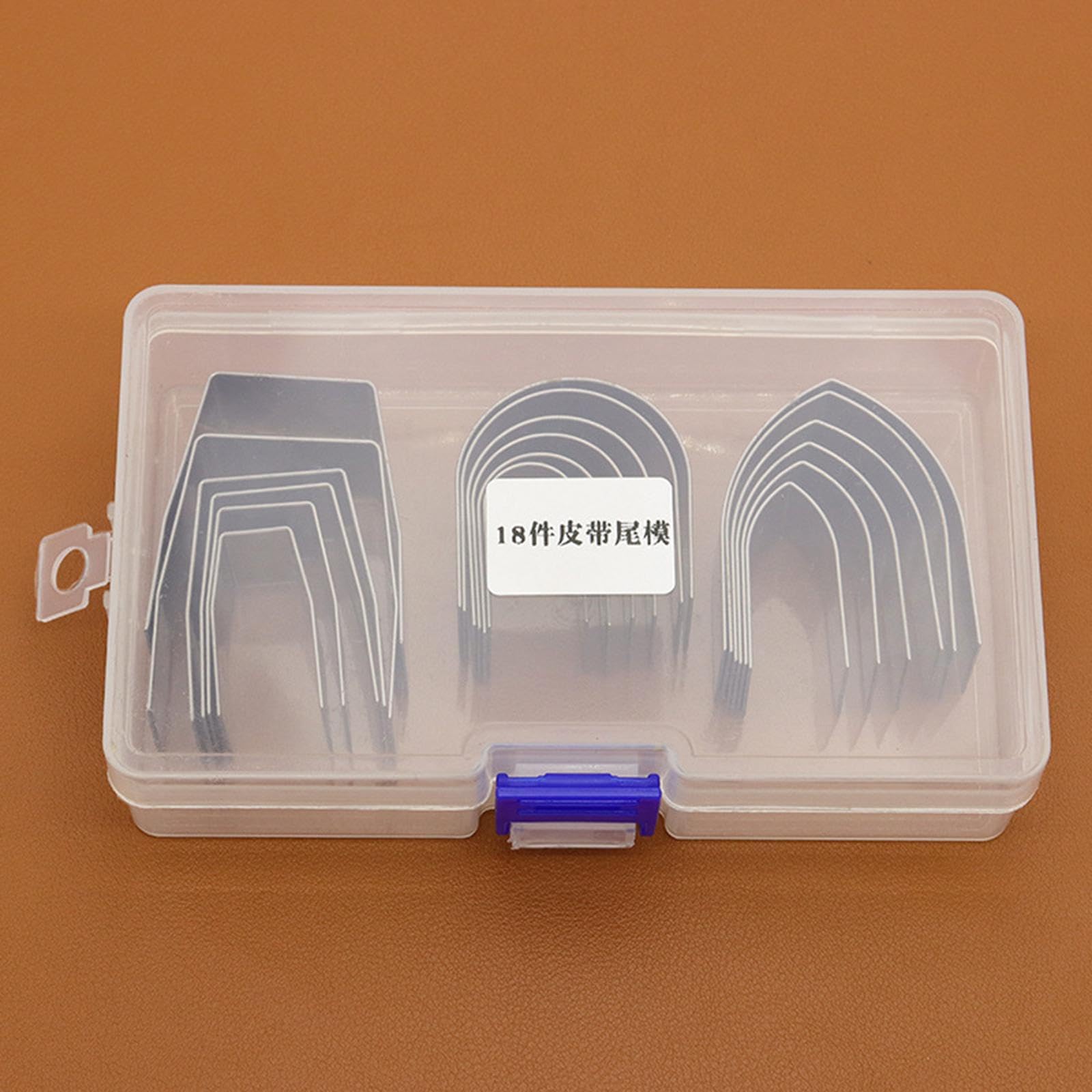 Juego de 3 perforadoras de piel con forma de V para manualidades, bolsa portátil de piel, troquelada