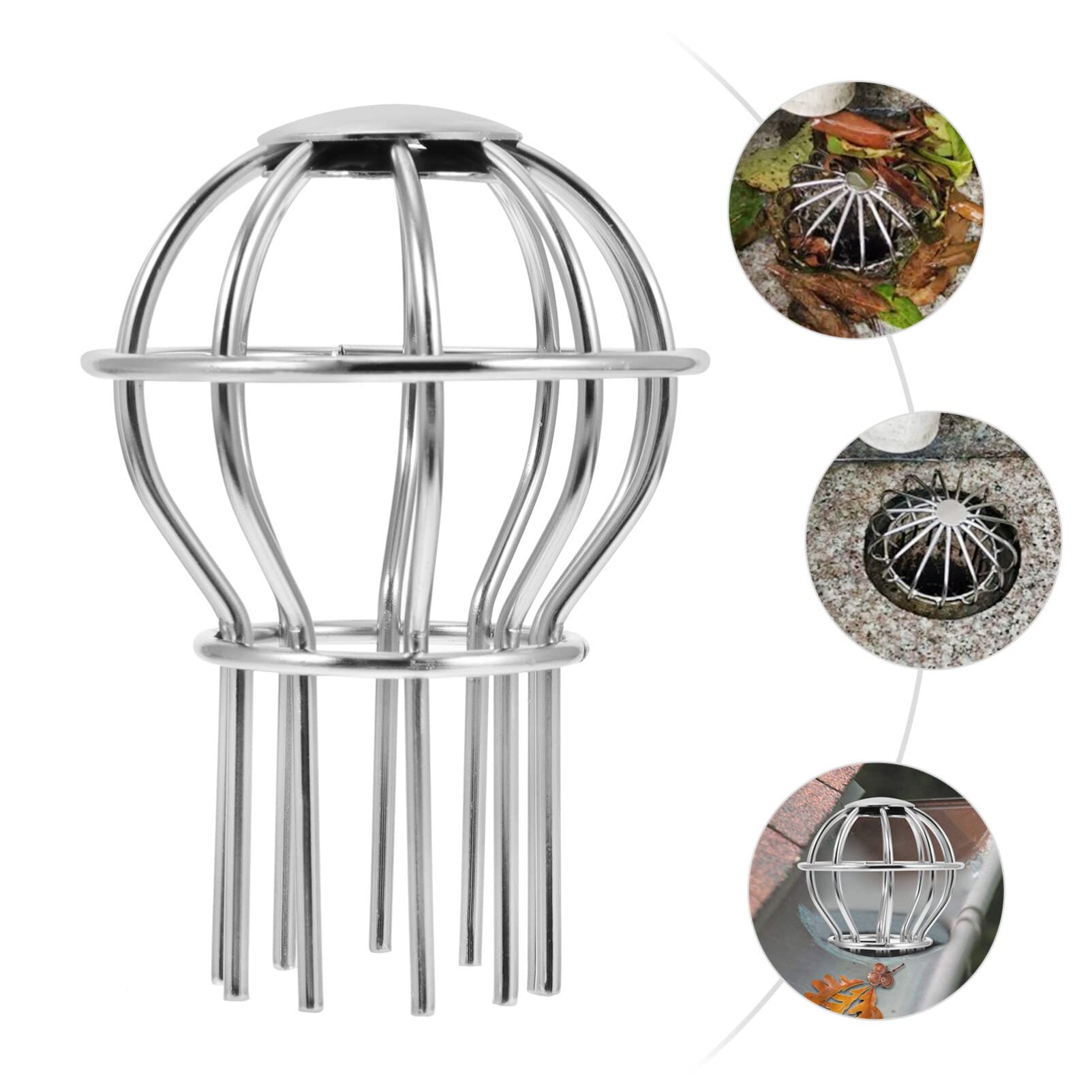 SEWACC Roof Drain Filter Cover Stainless Steel Floor Strainer Wire Mesh, Easy to Wash Multi-Purpose Roof and Gutter Drain Guard, Guards