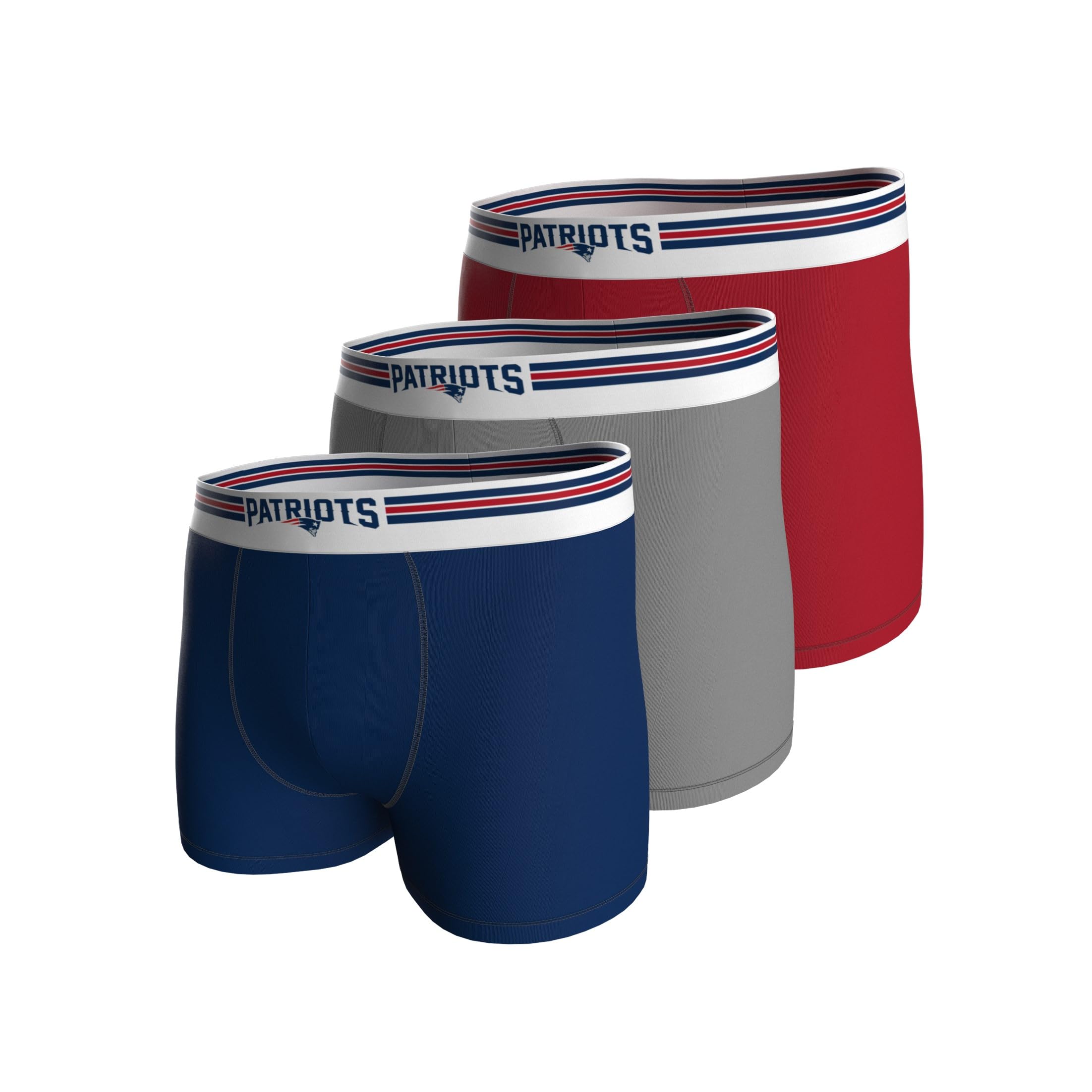NFL Patriots 3pk Boxers - NNY/MGR/RED - M