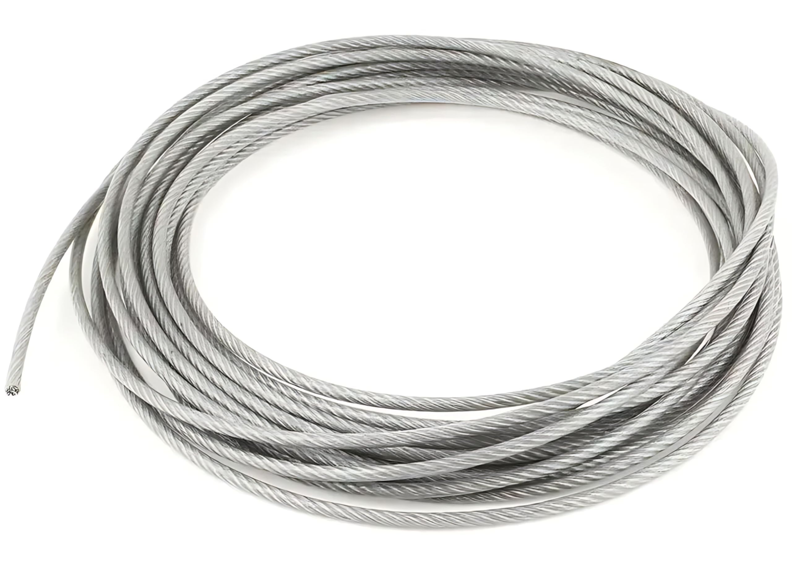 Clear Vinyl Coated Wire Rope 304 Stainless Steel Cable 3/64