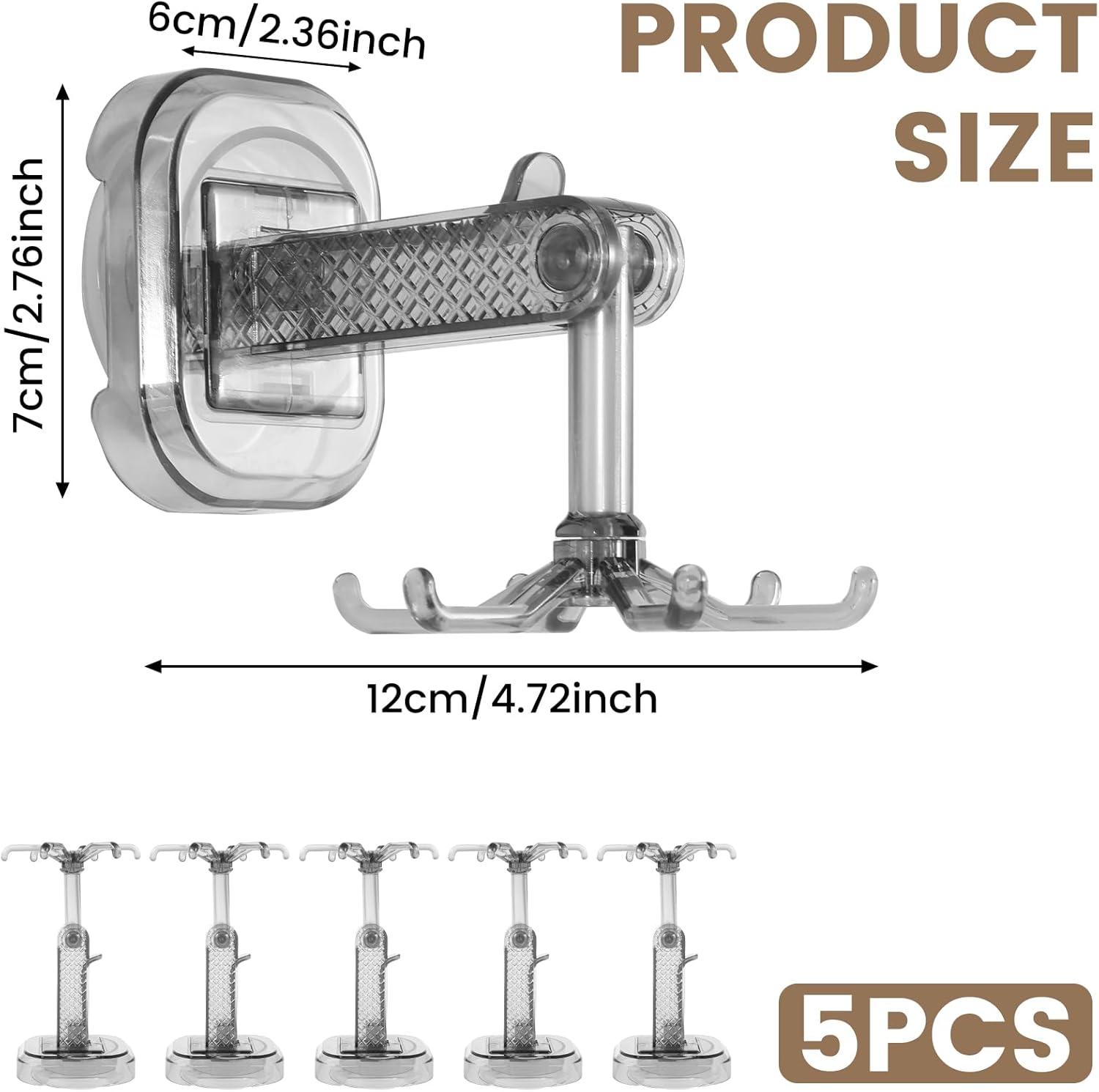 Rotating Folding Hook, Waterproof Kitchens Utensil Hanger 360 Degrees Practical Multipurpose Under Cabinets Hooks Hanging Utensils Rack