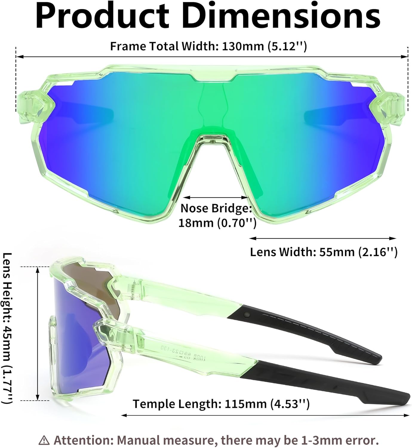 FEISEDY Kids Teens Baseball Polarized Sunglasses Lightweight Frame UV400 Sports Cycling Shades for Boys Girls B0190 - Image 6