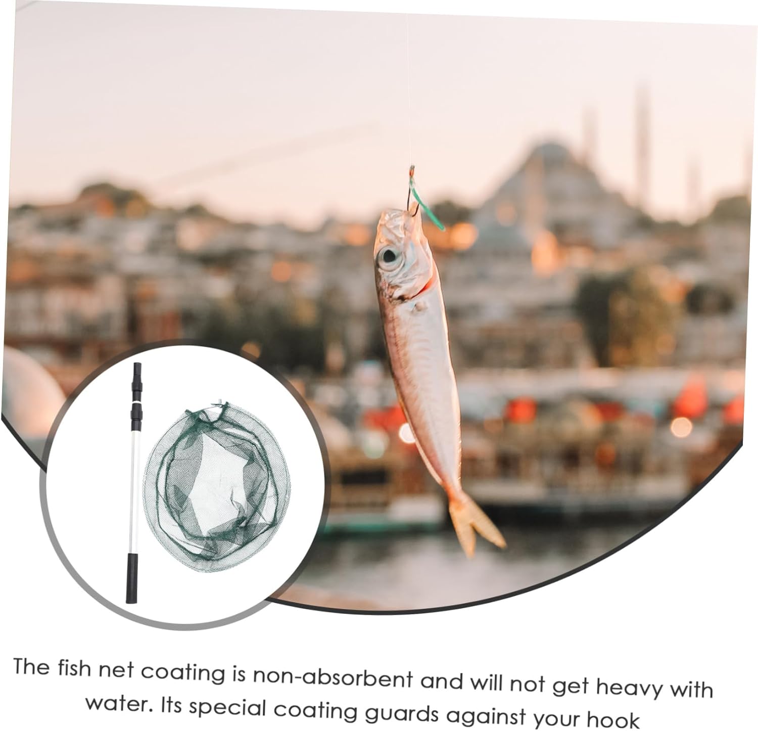 1.5m Fishing Net Telescopic Pole Retractable Collapsible Fish Tank Net Non-Slip for Aquarium Random Style