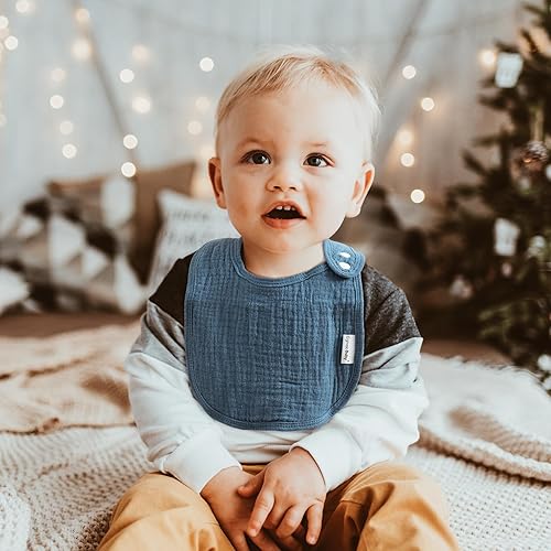 Miniatura 5 de Baberos de muselina para bebés niños y niñas, babero de muselina orgánica para bebé para babear y dentición, baberos de bandana suaves para babear 5