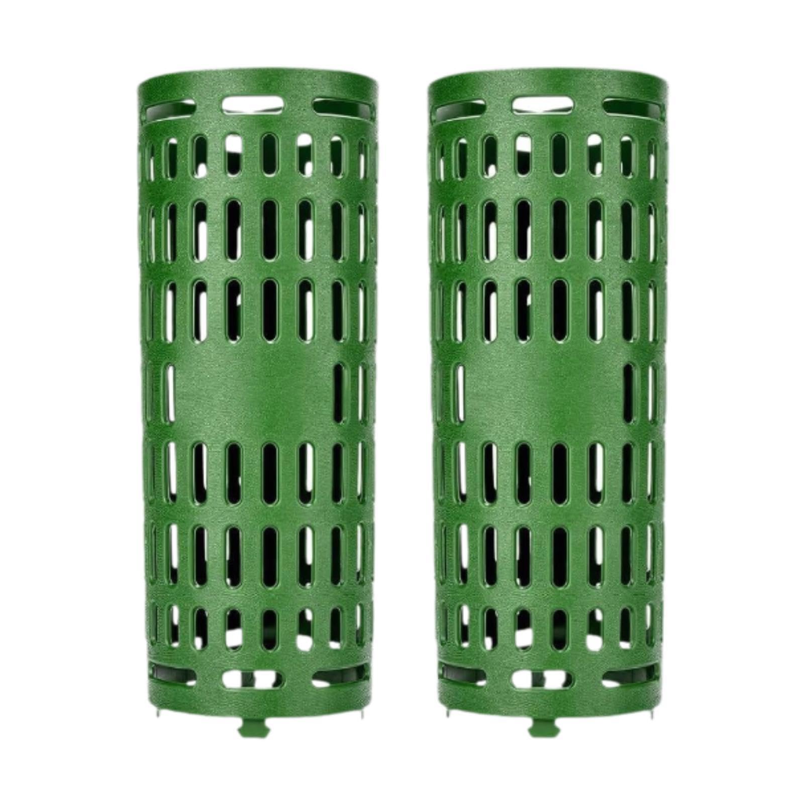 2 pieces tree trunk protector breathable bark guard for saplings fruit trees green