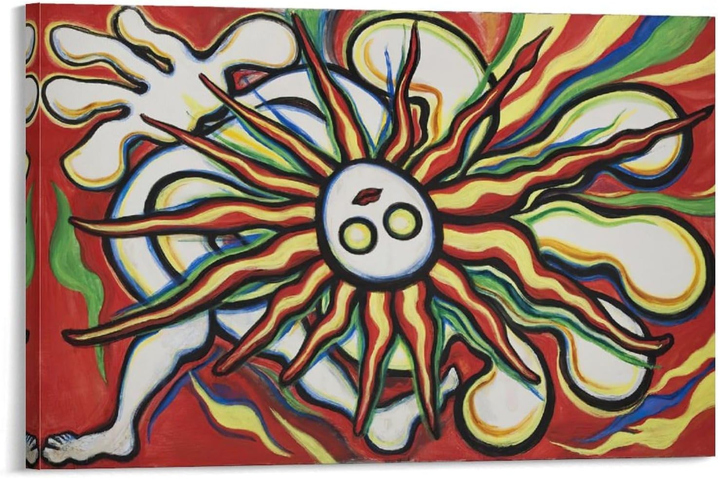 岡本太郎のアートポスター (6) 印刷 キャンバス ウォール 画像 芸術 壁飾り 壁の絵 け ソファの背景20x30inch(50x