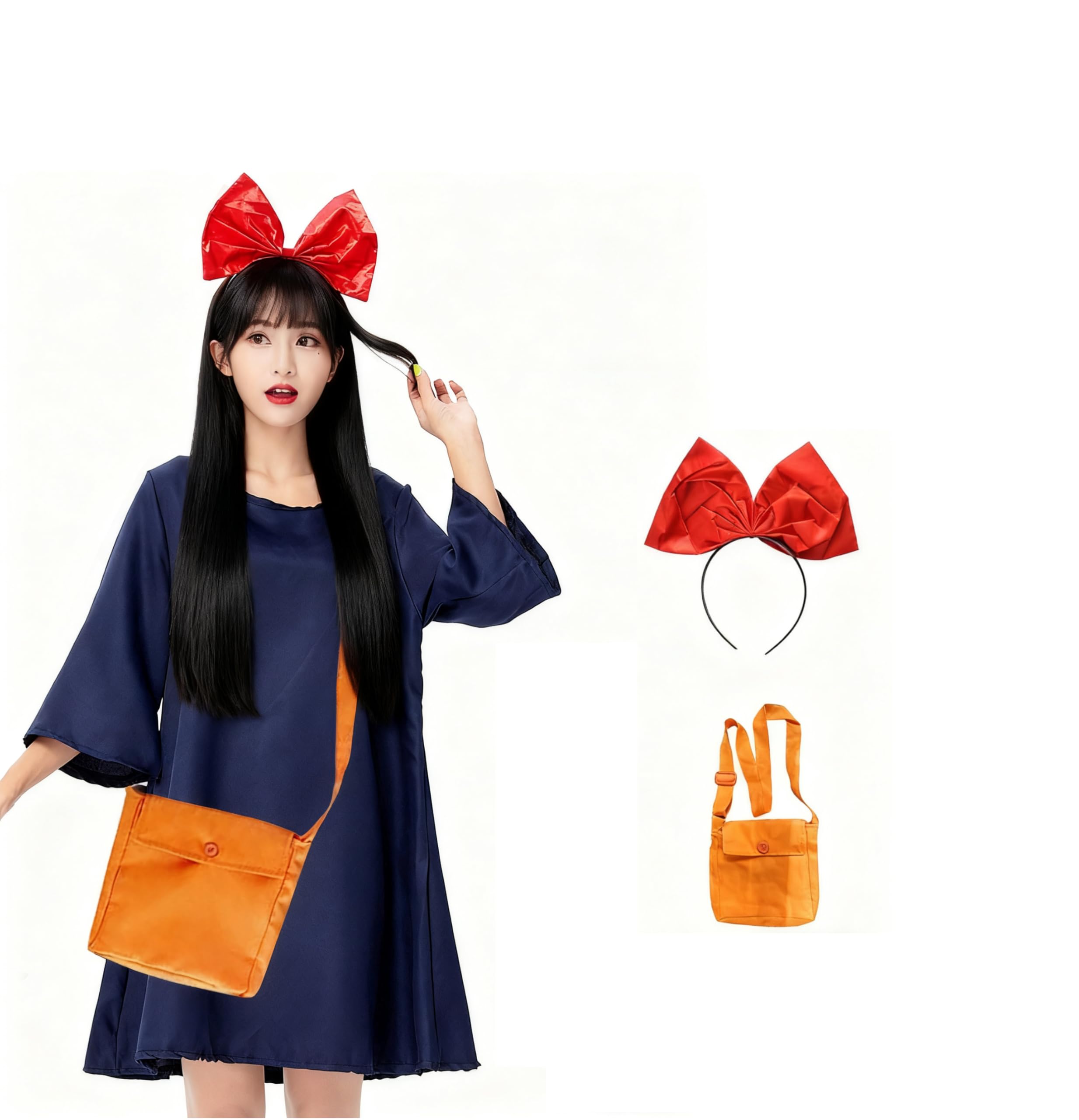 【美品】魔女の宅急便 キキ/ハロウィン/コスプレセット(ジジのぬいぐるみ付) Amazon.co.jp: 魔女の宅急便 キキ コスプレ ハロウィン 子供用
