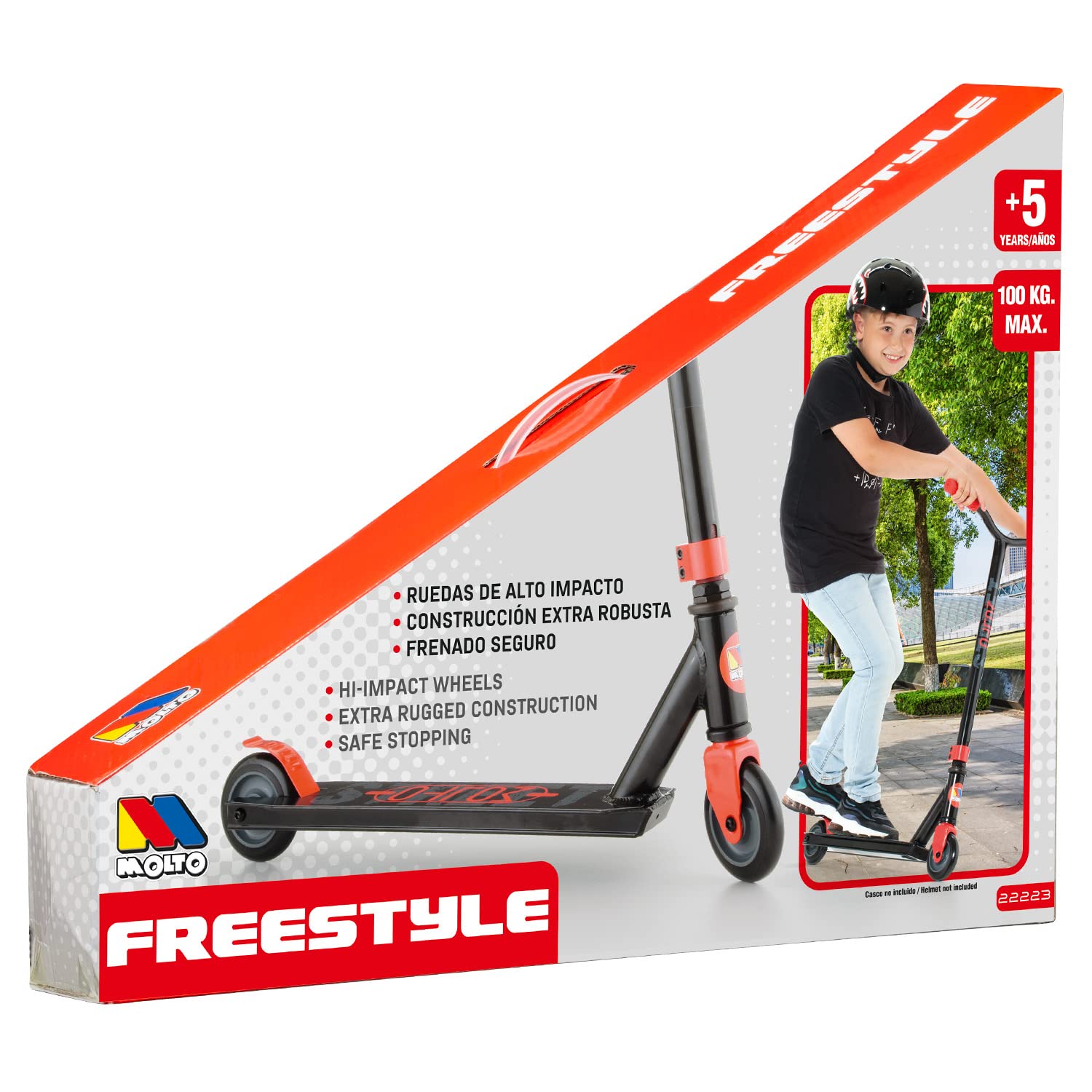 MOLTO | Patinete Infantil Deluxe Free Style Scooter | Patinete Freestyle | Scooter Niño | Patinete Facil Manejar y Estable | Juguetes Educativos para Niños | Niños a Partir de 5 Años