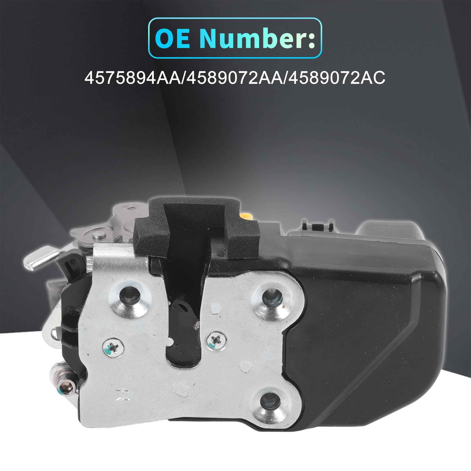 QUARKZMAN Sostituzione Motore Attuatore Serratura Porta Anteriore Destra Passeggero per Chrysler 300 08-10 per Dodge Charger 08-10 Sostituisce No.4575894AA Nero