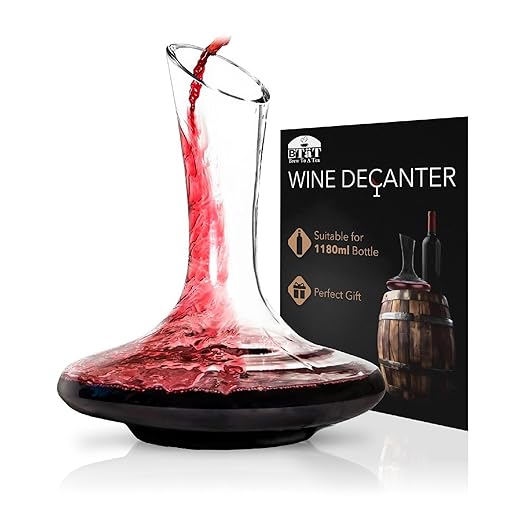 BTaT- Wine Decanter, 40 oz, Small, Wine Decanters and Carafes for Gifts