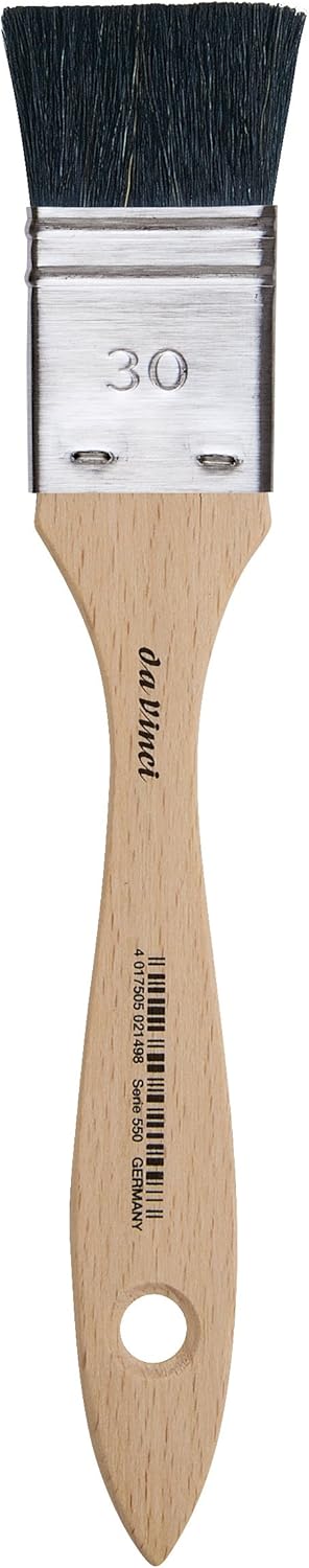 da Vinci Watercolor Series 550 Paint Brush, Mottler Black Goat Hair with Plainwood Handle, Size 80 (550-80)