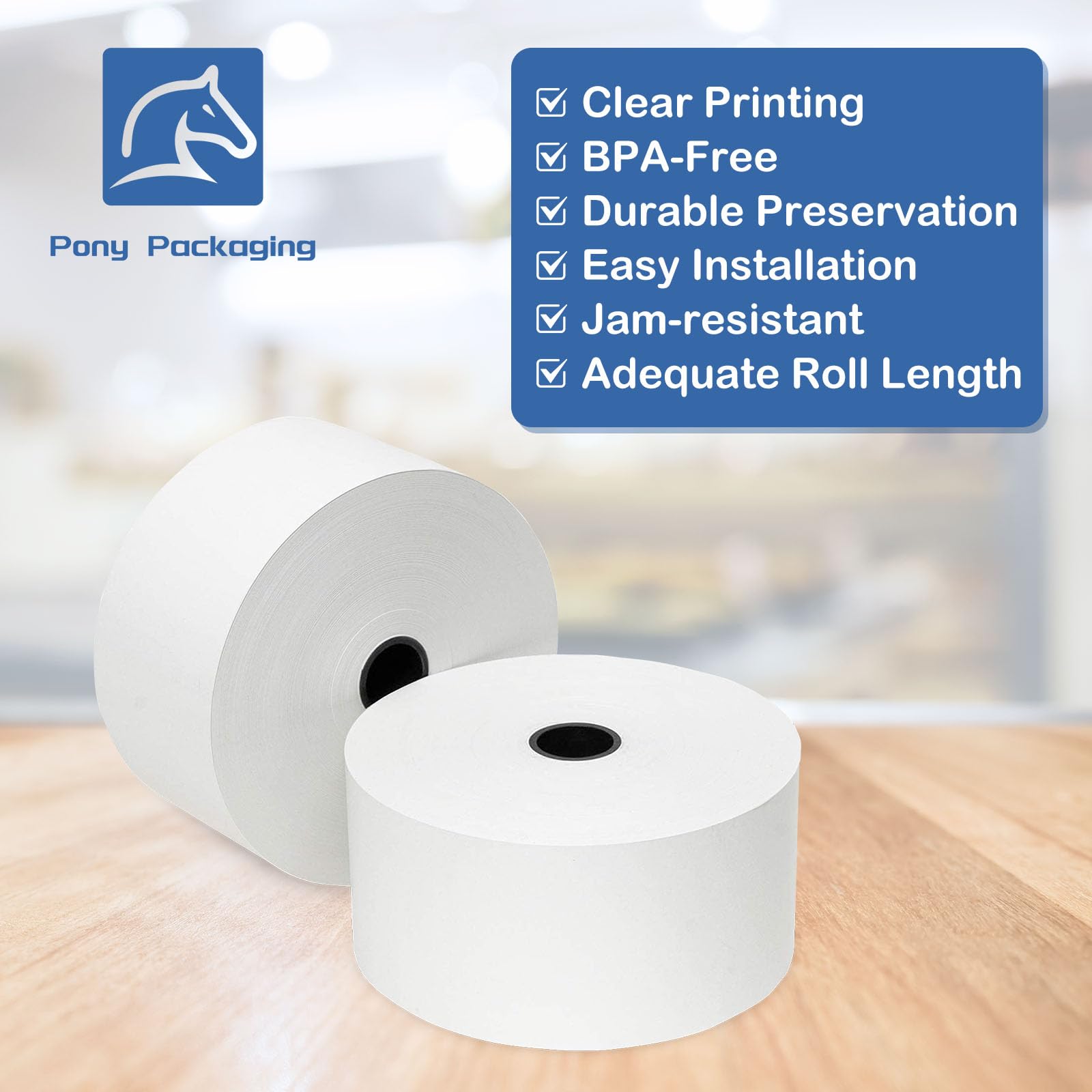 (12 rollos) rollos de papel térmico de 2 5/16 pulgadas x 400 pies, compatibles con Dresser Wayne, Gilbarco, VeriFone Ruby, Speedpass, Vista y otros sistemas POS, papel térmico sin BPA