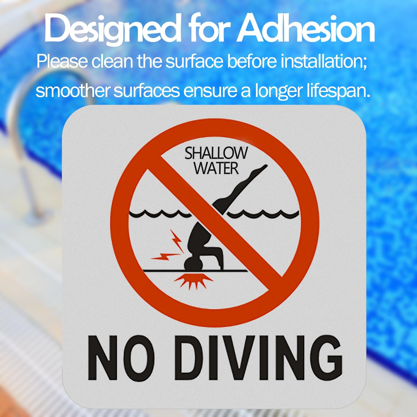 Amazon.com : No Diving Sign - 6x6 Inch Adhesive Vinyl