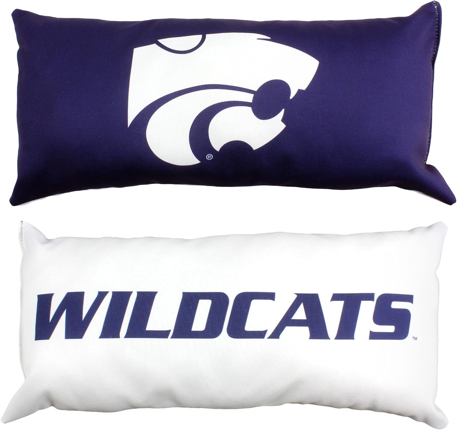 College Covers Everything Comfy Kansas State Wildcats 2 Sided Bolster Small Travel Pillow Decorative Pillow 16 x 6