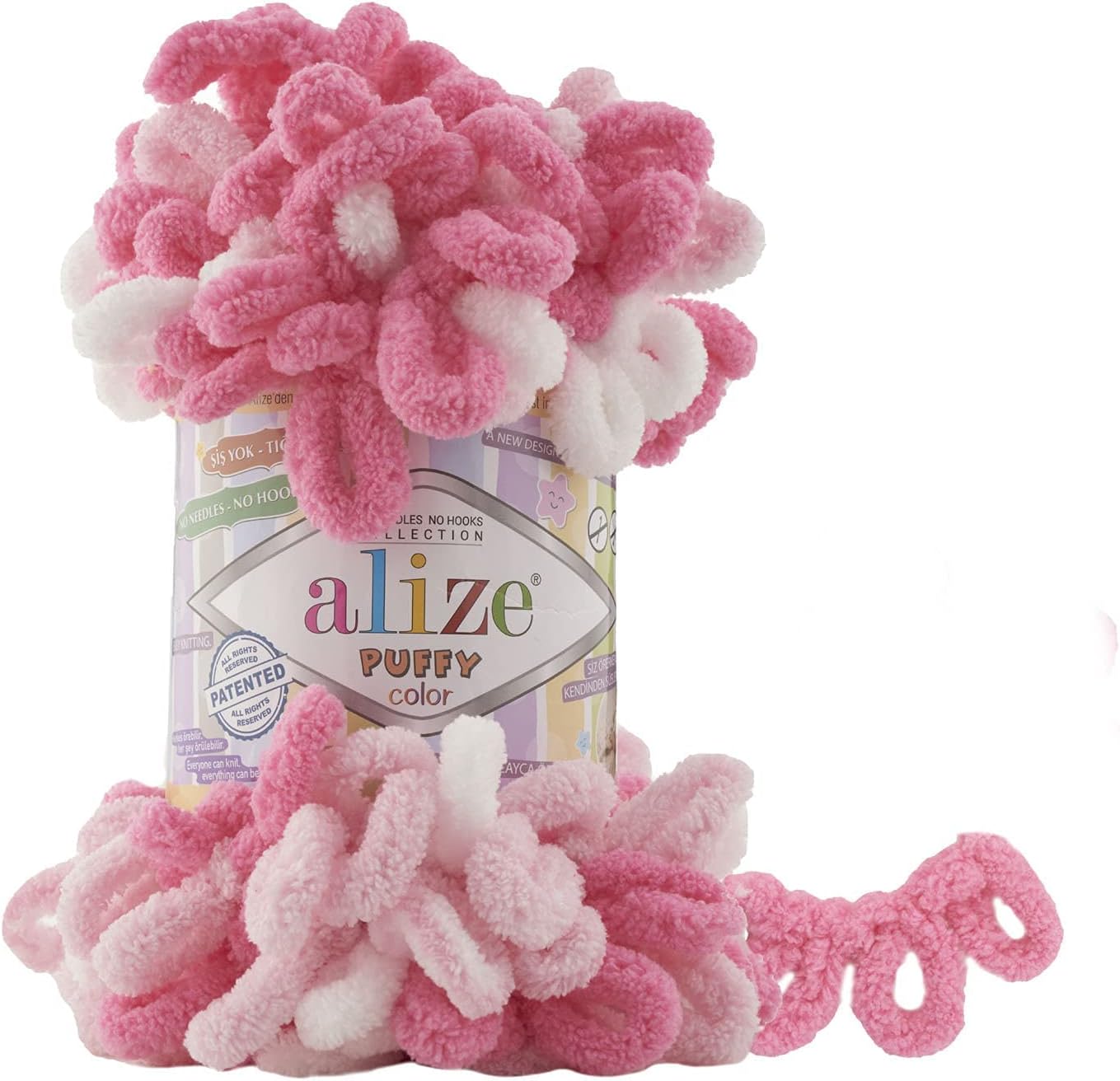 ALİZE Puffy Color Yarn Baby Blanket Yarn Lot of 5 skeins