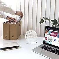Vista 2 de Baudville Trofeo grabado – Círculo acrílico de 7.5 pulgadas – Curva de estrella fugaz en el lateral – Premio para empleados – Grabado personalizado