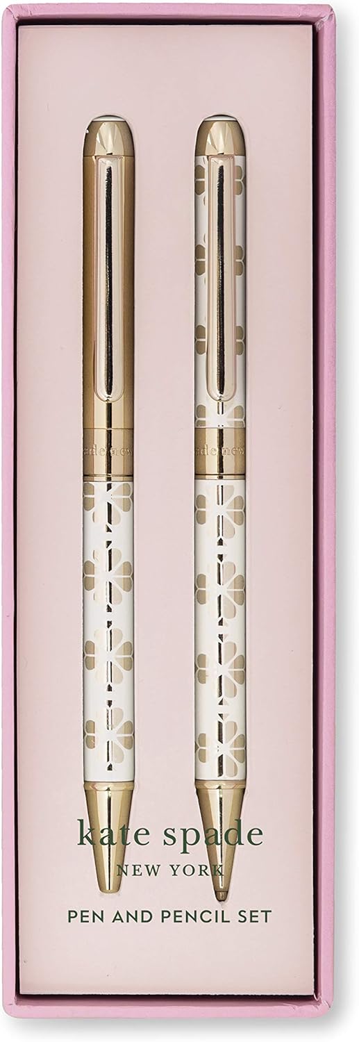 Kate Spade New York Black Ink Ballpoint Pen and 0.9mm Mechanical Pencil