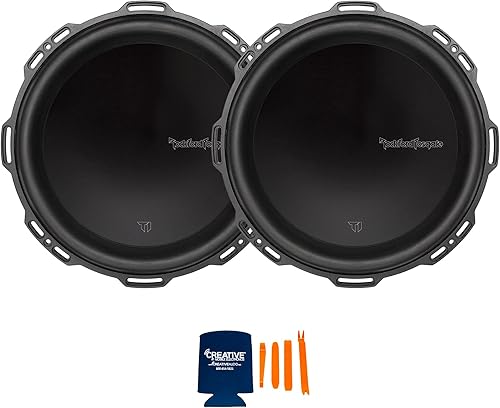 Miniatura 2 de Rockford Fosgate 2 subwoofers duales T1D412 Power Series T1 de 12" de 4 ohmios
