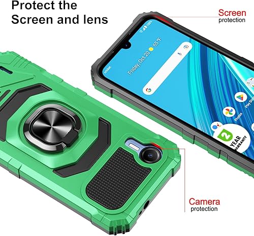 Miniatura 22 de Funda compatible con Cricket Debut S2, Att Calypso 4, con protector de pantalla de vidrio templado, cubierta protectora resistente a prueba