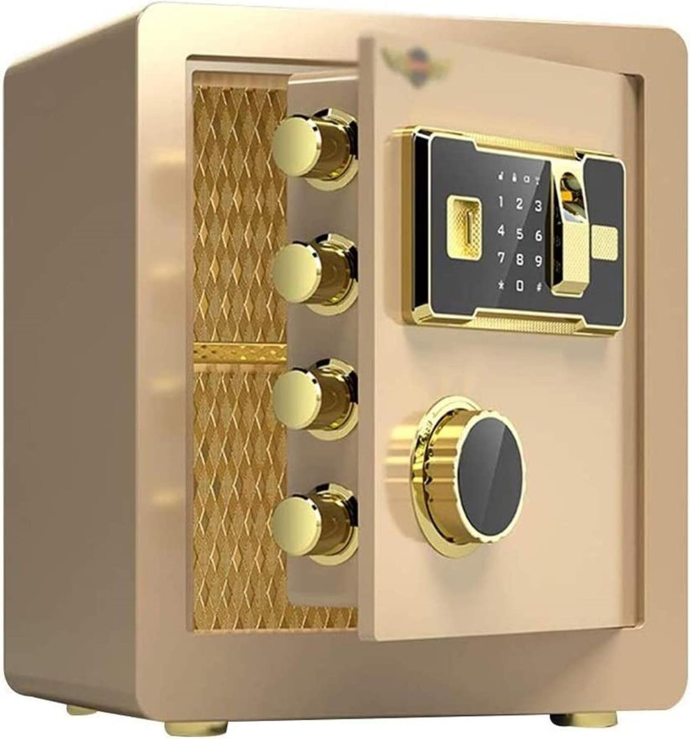 Digital Security Safe Box,Fingerprint Biometric Wall Safe Lock Box Cash